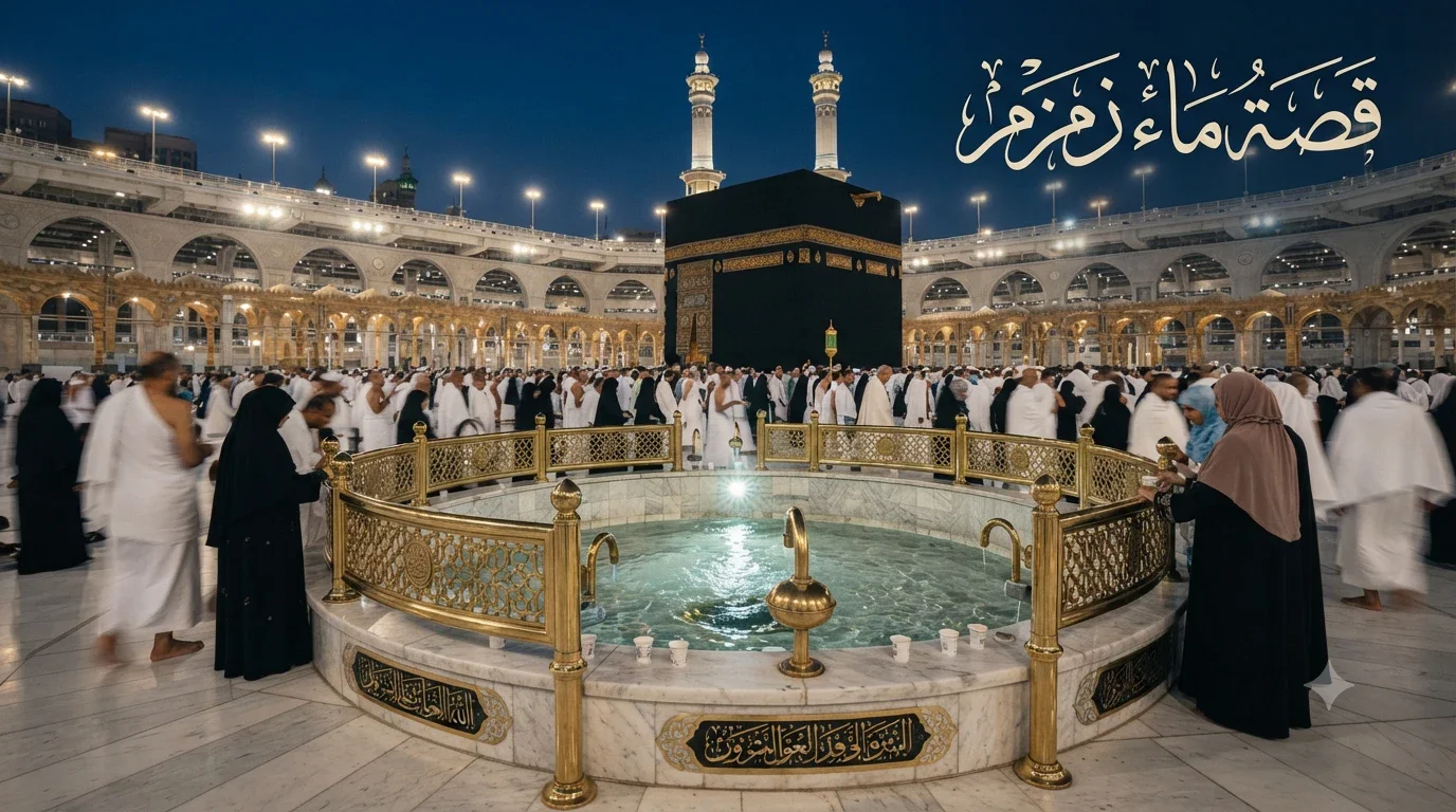 image about قصة ماء زمزم: بئر مباركة بدأت من عطش هاجر وأصبحت رمزًا للإيمان