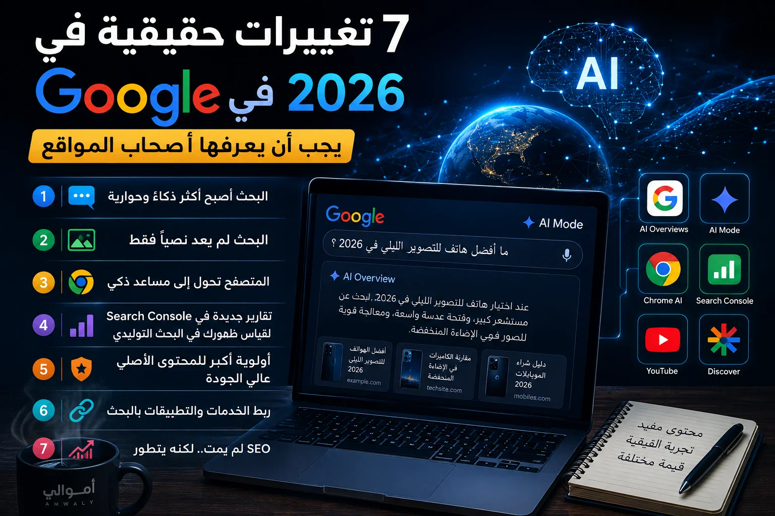 image about 7 تغييرات حقيقية في Google والإنترنت خلال 2026 يجب أن يعرفها أصحاب المواقع