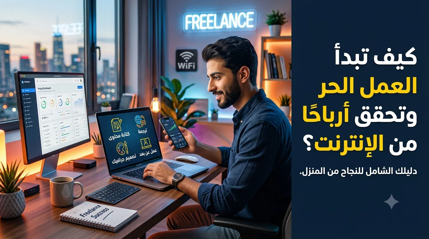 image about العمل الحر من المنزل: دليلك لبدء الربح من الإنترنت بدون رأس مال