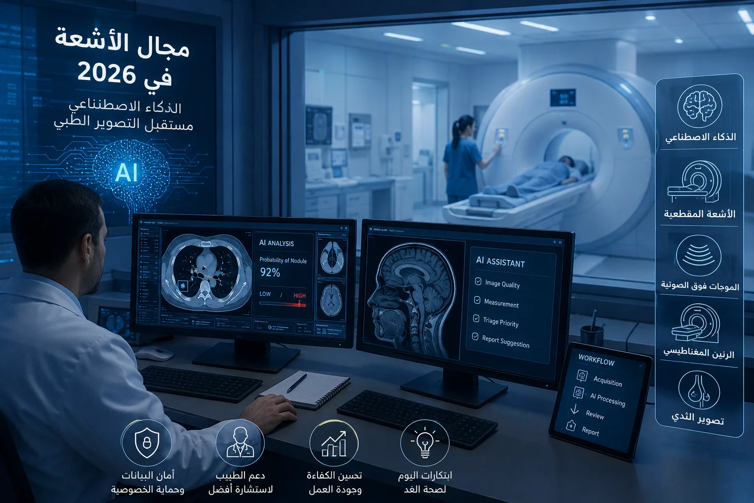 image about مجال الأشعة في 2026: أحدث التطورات والذكاء الاصطناعي ومستقبل التصوير الطبي