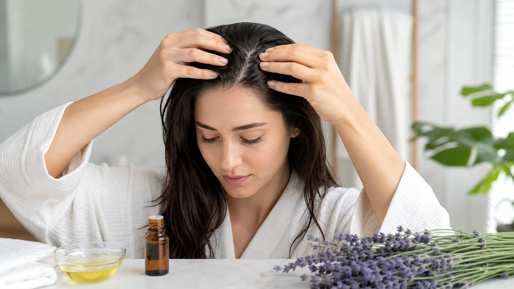 image about زيت اللافندر للشعر.. فوائد محتملة وطرق استخدام آمنة لفروة الرأس