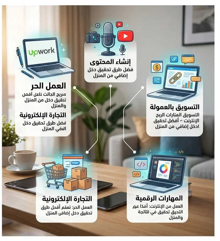 image about الربح من الإنترنت: أفضل طرق تحقيق دخل إضافي من المنزل