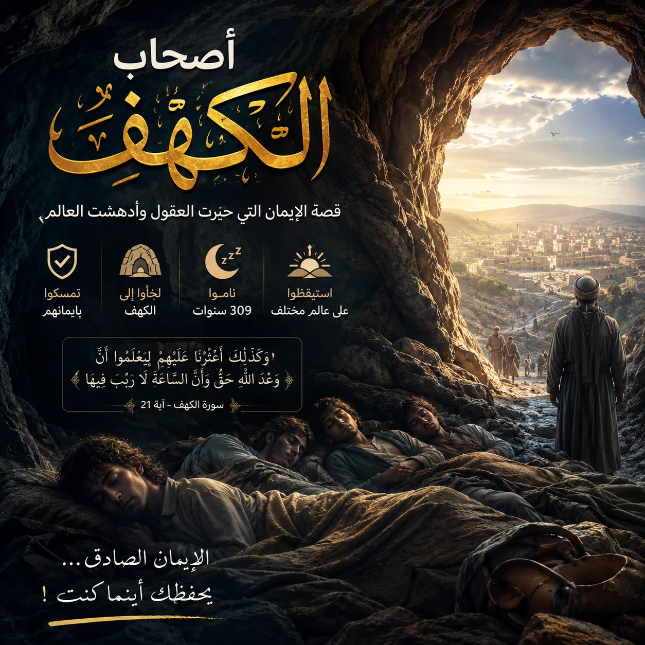 image about 🌙 أصحاب الكهف: 309 سنوات من النوم ومعجزة أذهلت العالم 🪨✨