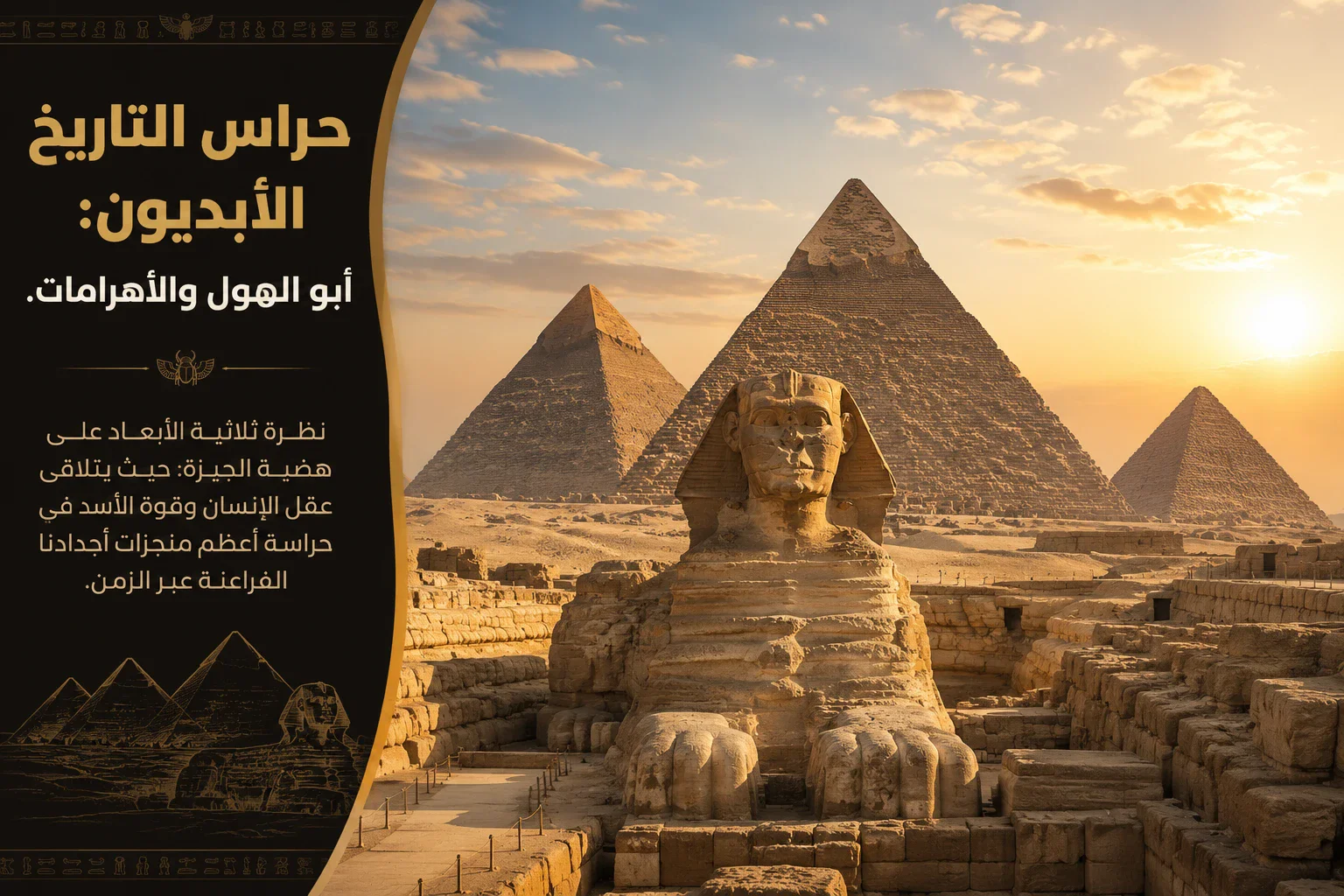 image about سرّ الحجارة العظيمة: كيف شيد أجدادنا الفراعنة الأهرامات وأبو الهول؟  ​المقدمة  تقف أهرامات الجيزة وأبو الهول شاهدة على أ