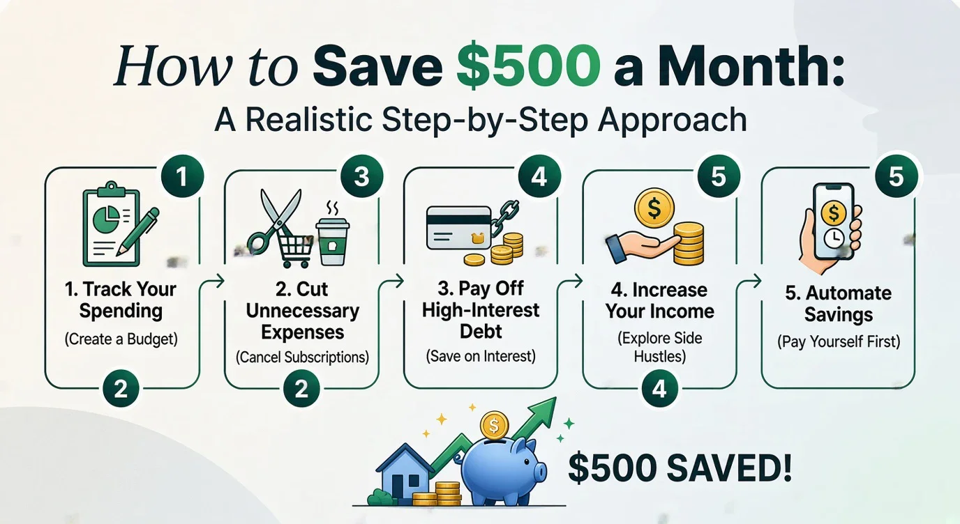 image about How to Save $500 a Month: A Realistic Step-by-Step Approach