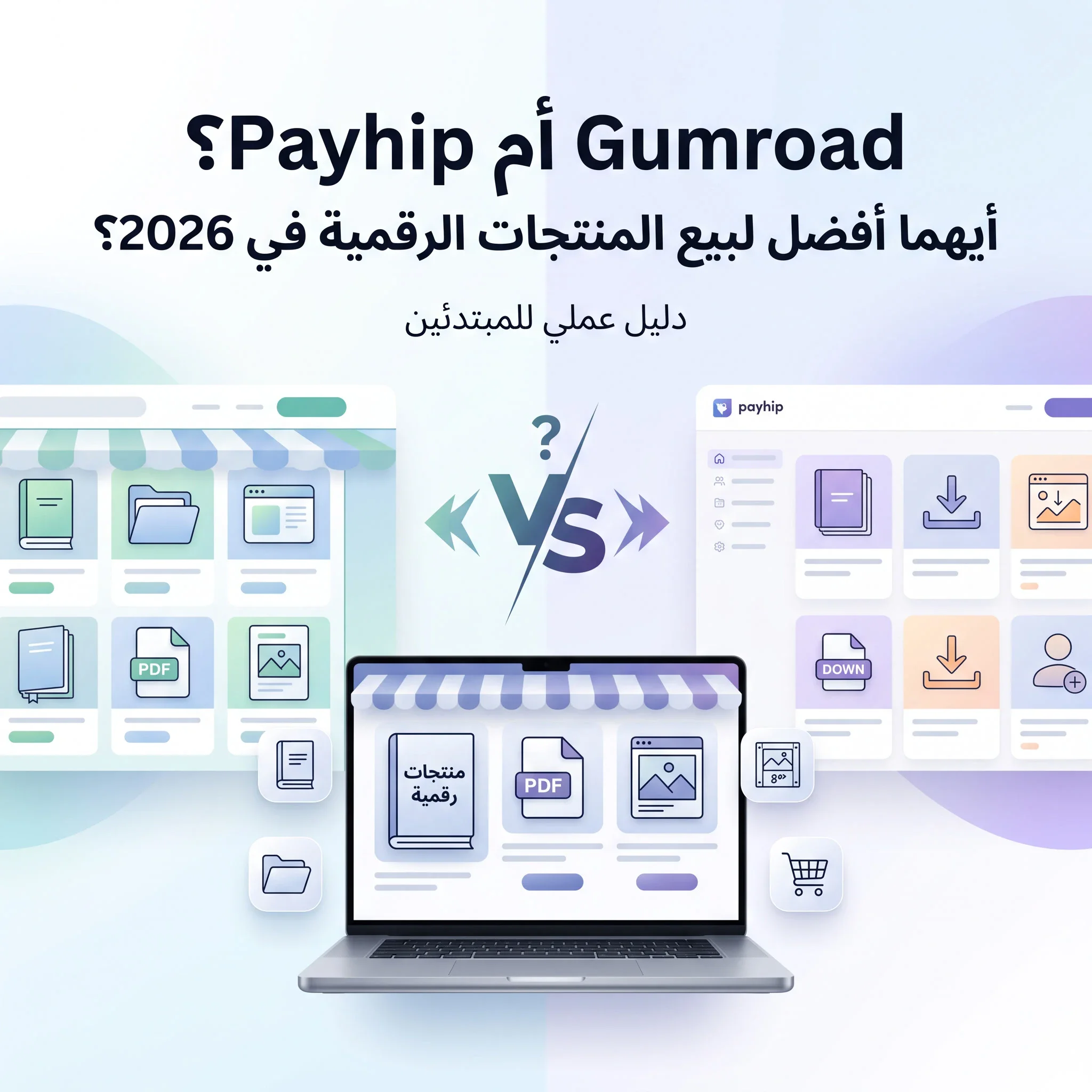 image about  ؟Gumroad أم Payhip أيهما أفضل لبيع المنتجات الرقمية في 2026