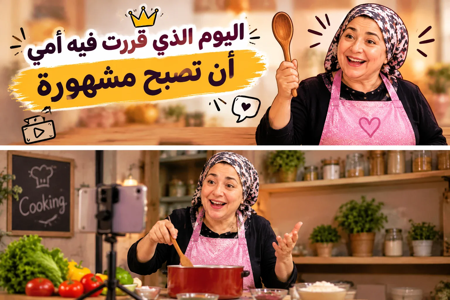 image about اليوم الذي قررت فيه أمي أن تصبح مشهورة 😂