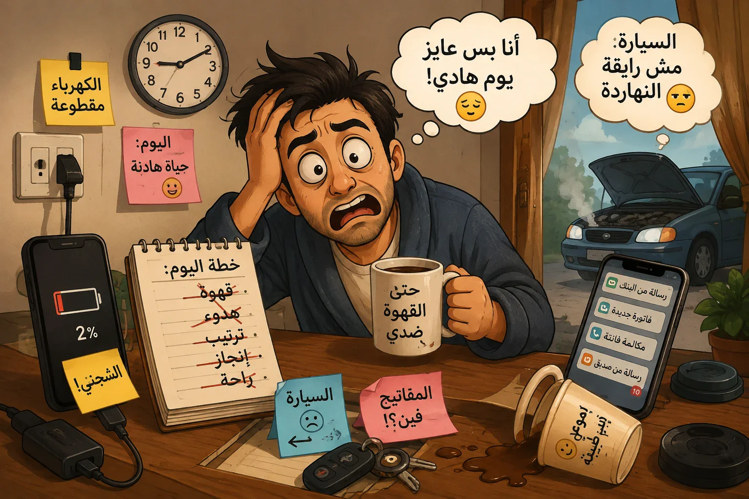 image about عندما قررت أن أعيش حياة هادئة… فاكتشفت أن الهدوء لا يعرفني! 😂