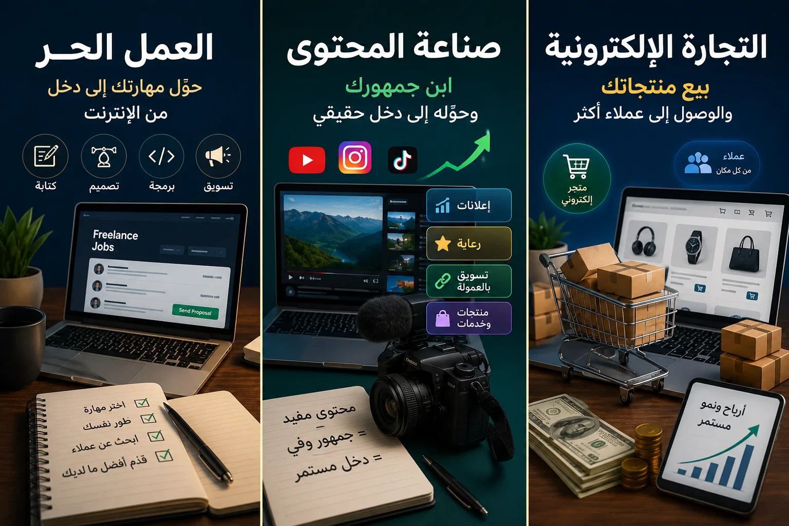 image about الربح من الإنترنت في 2026: أهم الطرق للمبتدئين وتحديثات YouTube الجديدة
