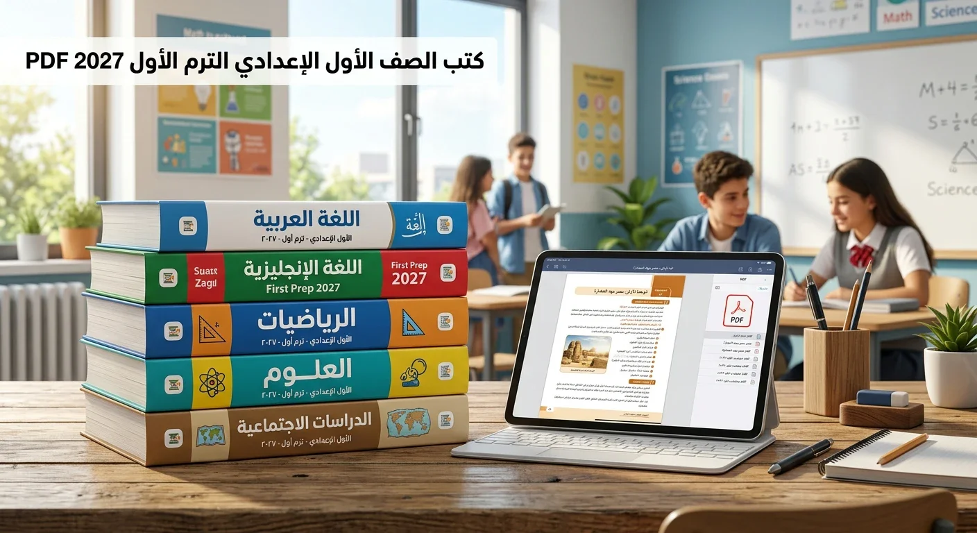 image about تحميل جميع كتب الصف الأول الإعدادي الترم الأول 2027 PDF جميع المواد