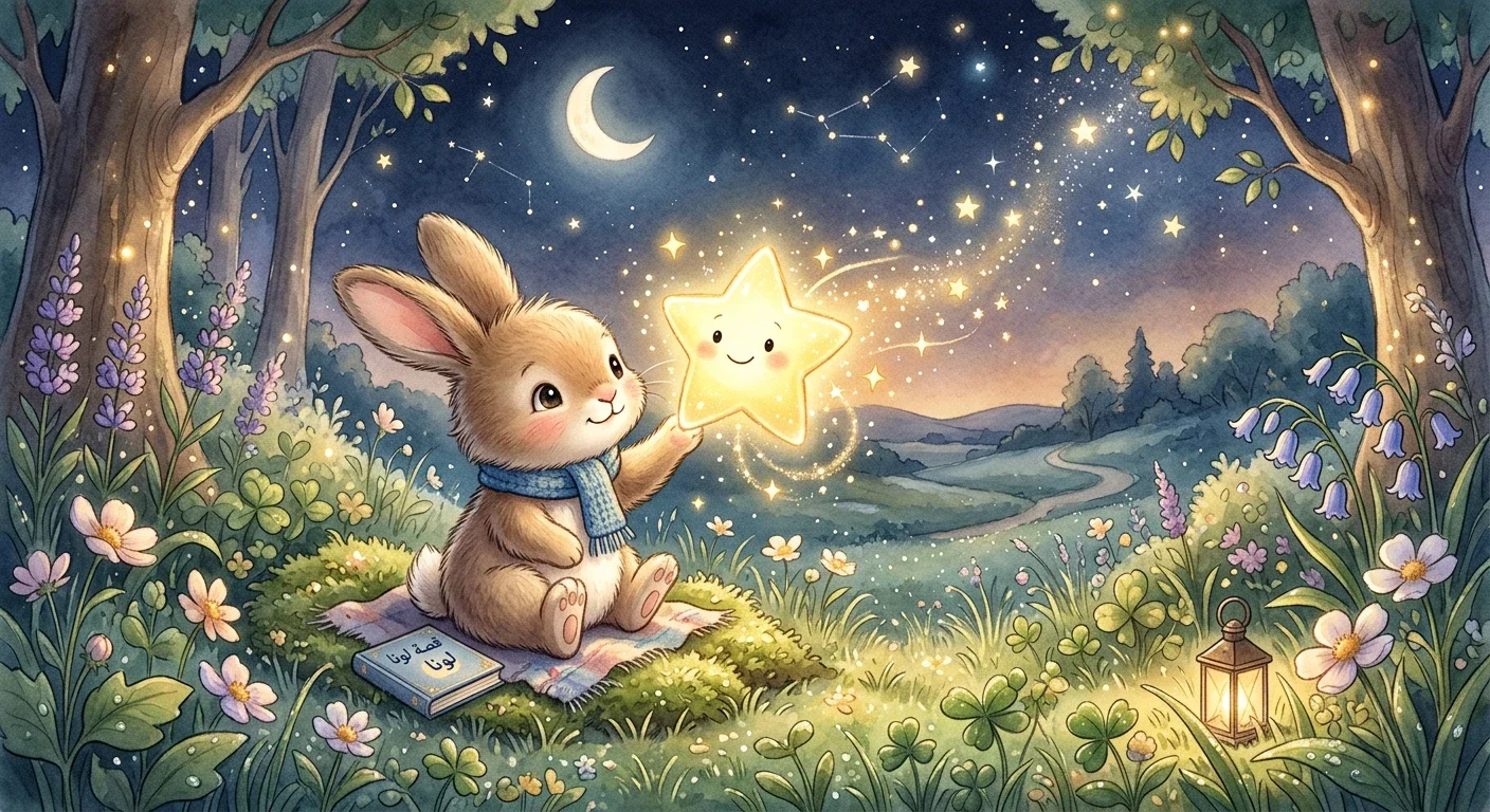 image about الأرنب الصغير والنجمة المضيئة 🌟🐰