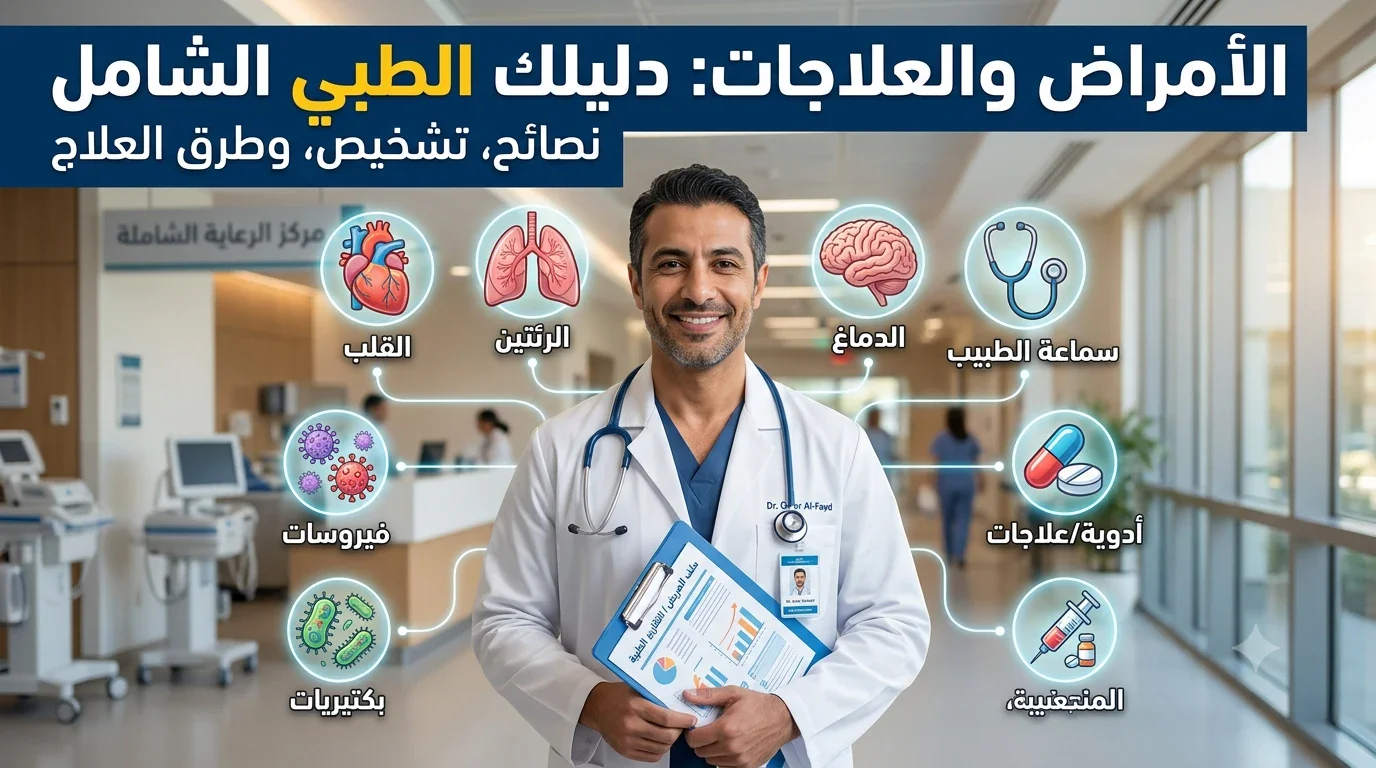 image about الأمراض والعلاجات: أنواعها وأسبابها وطرق التشخيص والوقاية