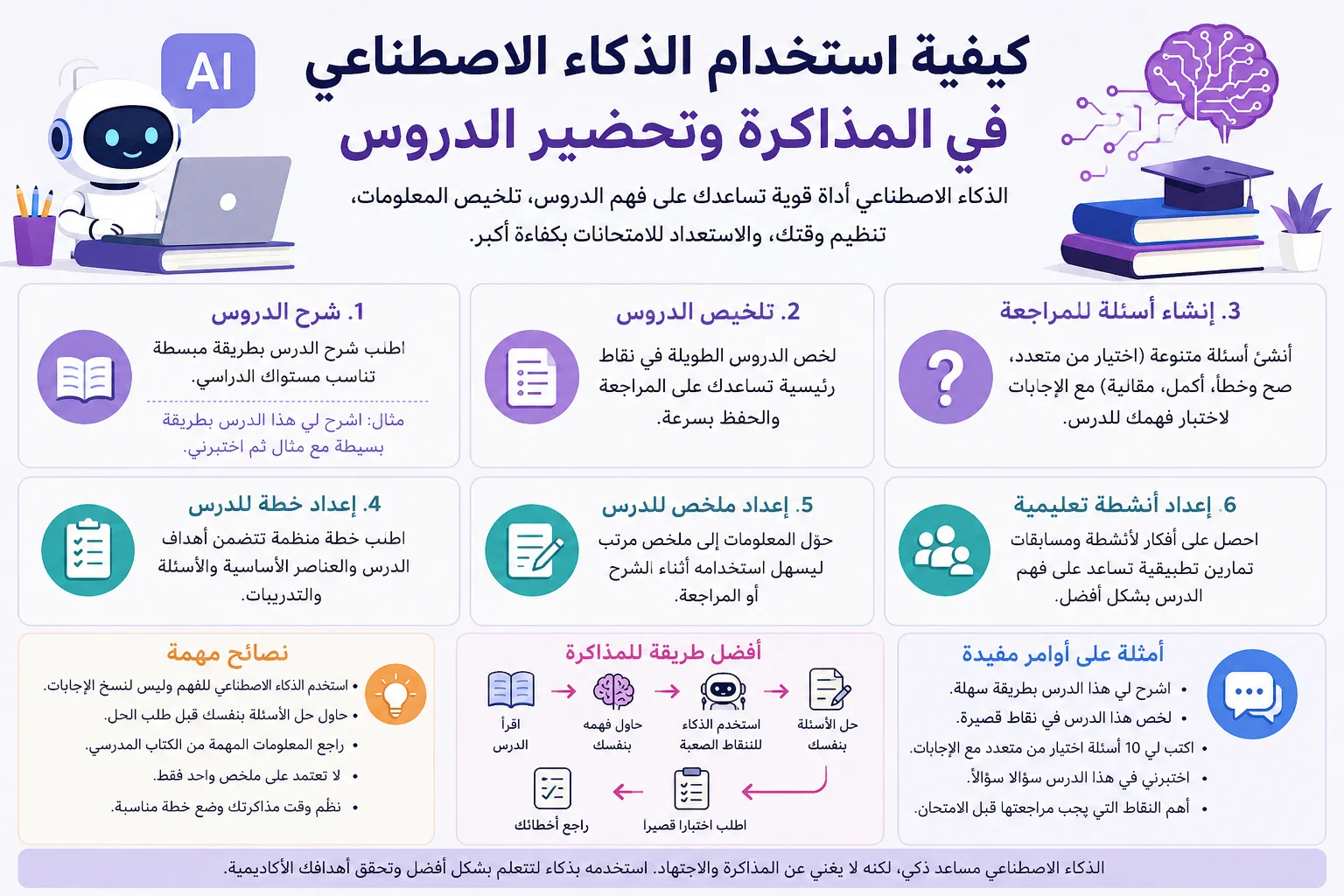 image about كيفية استخدام الذكاء الاصطناعي في المذاكرة وتحضير الدروس