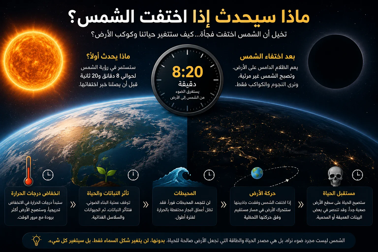 image about ماذا سيحدث إذا اختفت الشمس؟