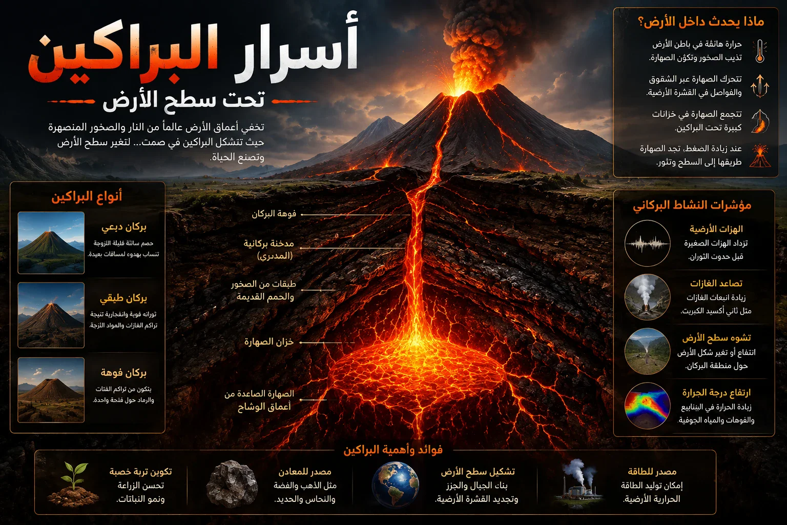 image about أسرار البراكين تحت سطح الأرض