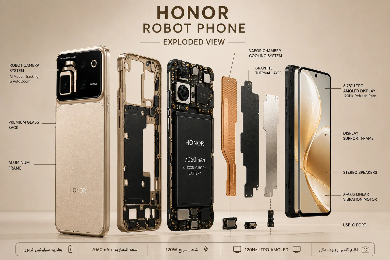 image about هاتف هونر Robot Phone.. كاميرا روبوتية متحركة ومواصفات رائدة بسعر مرتفع