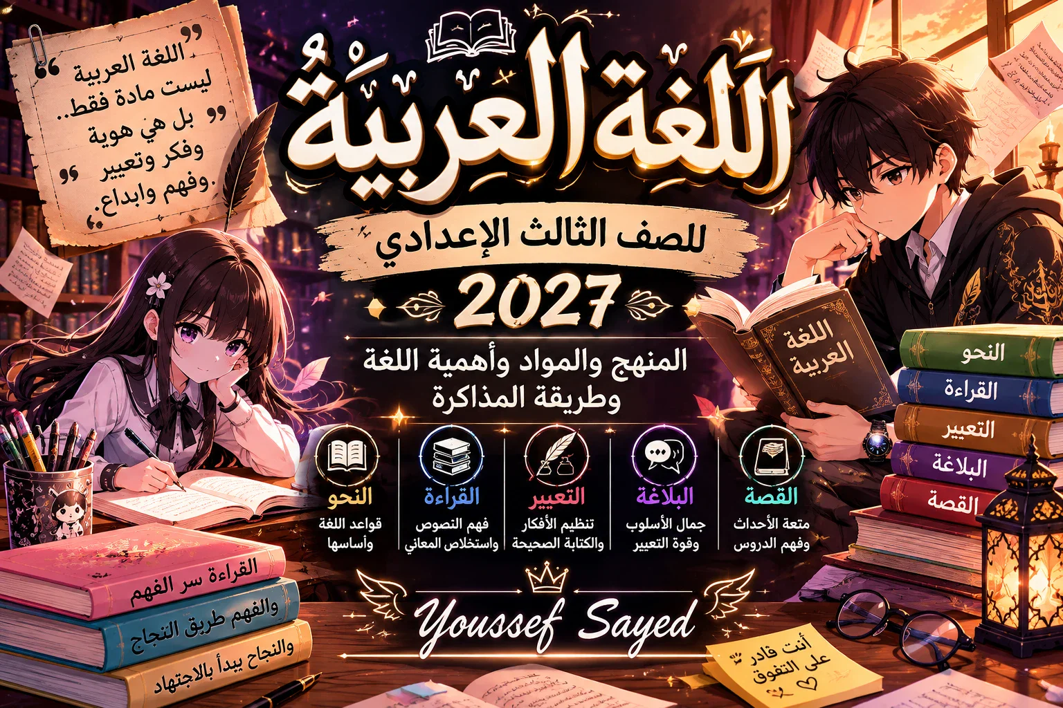 image about اللغة العربية للصف الثالث الإعدادي 2027.. أهم فروع المادة وفوائدها وطريقة المذاكرة ونصائح للطلاب