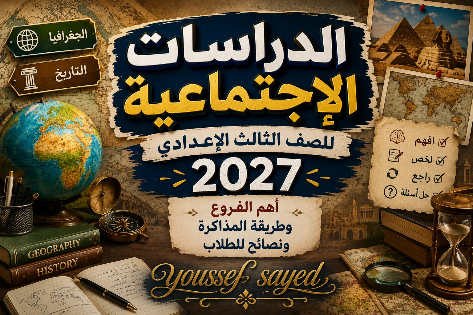 image about الدراسات الاجتماعية للصف الثالث الإعدادي 2027.. أهم الفروع وطريقة المذاكرة ونصائح للطلاب
