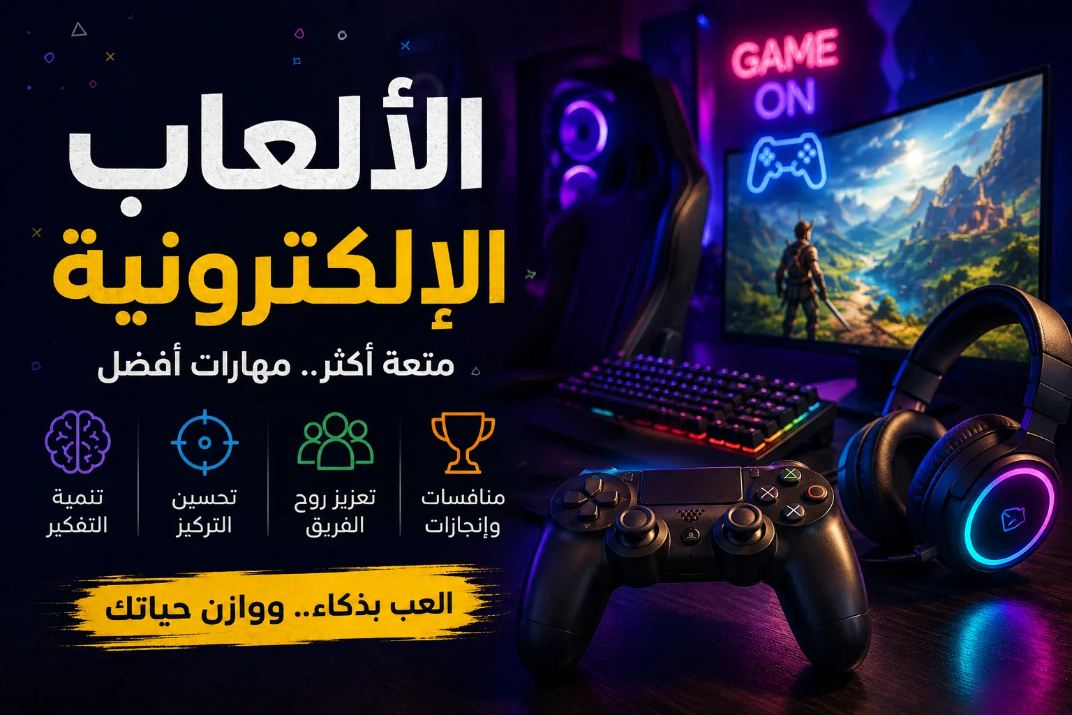 image about الألعاب الإلكترونية: بين الترفيه وتنمية المهارات