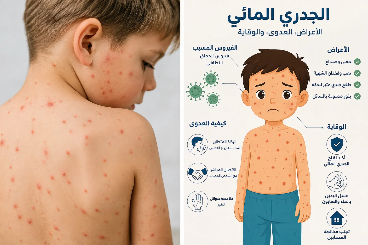 image about الجدري المائي الأسباب، الأعراض، المضاعفات، طرق الوقاية والعلاج
