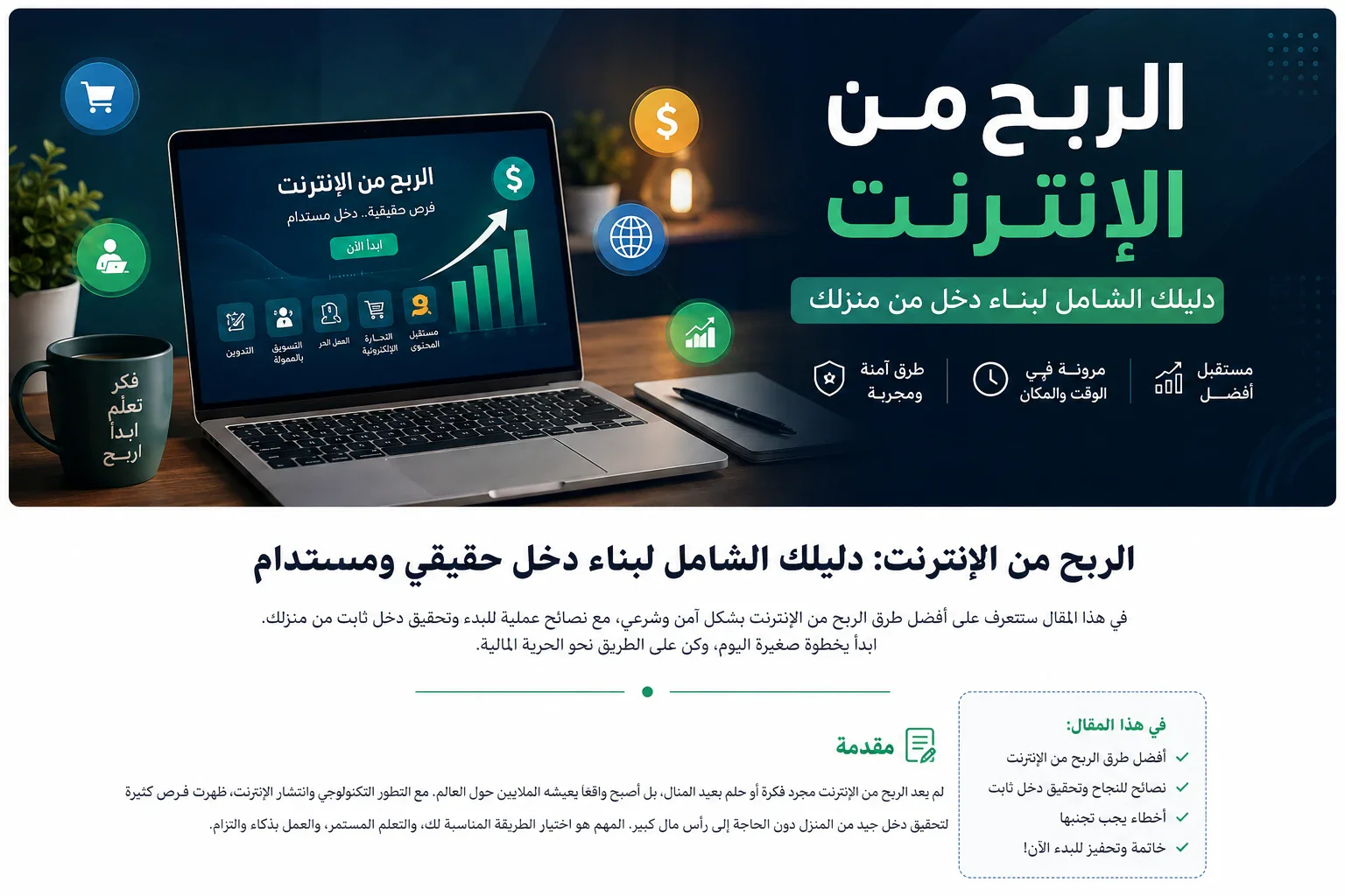 image about الربح من الإنترنت: أفضل الطرق لبناء دخل حقيقي من مهاراتك