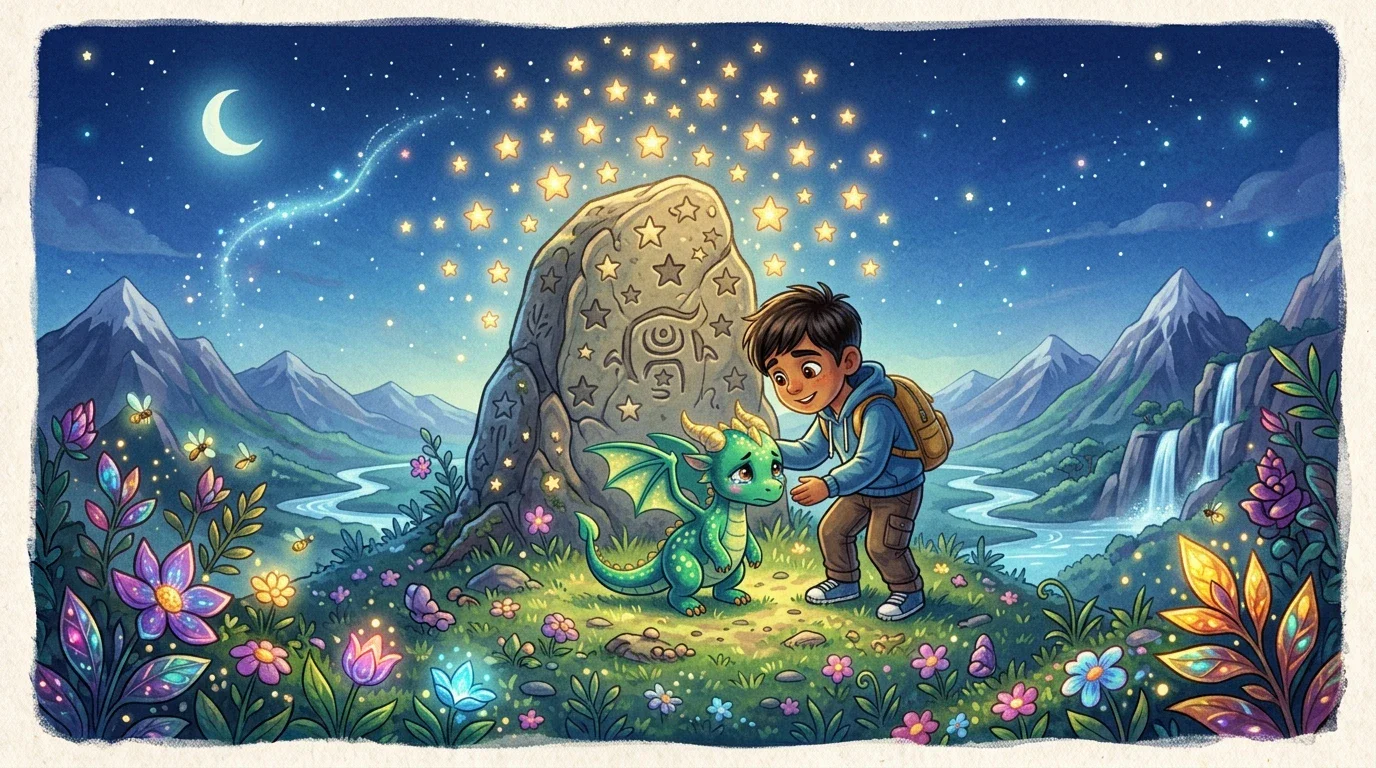 image about 🐉 يزن والتنين الصغير الذي فقد نجمة قلبه
