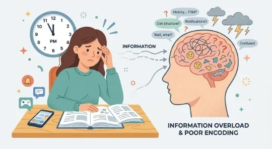 image about لماذا تفشل المذاكرة في تثبيت المعلومات؟ 6 أخطاء تضعف الذاكرة وطرق عملية لتثبيت التعلم