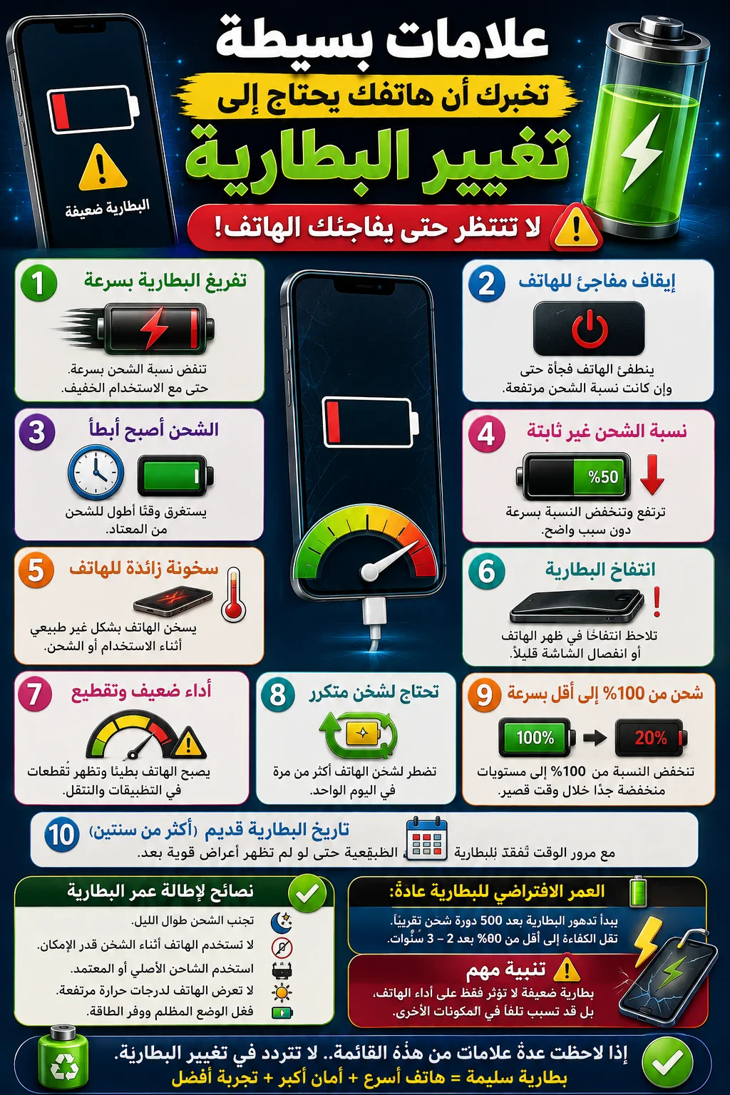 image about علامات بسيطة تخبرك أن هاتفك يحتاج إلى تغيير البطارية.. لا تنتظر حتى يفاجئك الهاتف!
