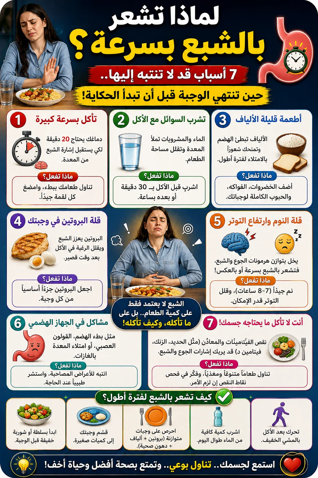 image about لماذا تشعر بالشبع بسرعة؟ 7 أسباب قد لا تنتبه إليها.. حين تنتهي الوجبة قبل أن تبدأ الحكاية!