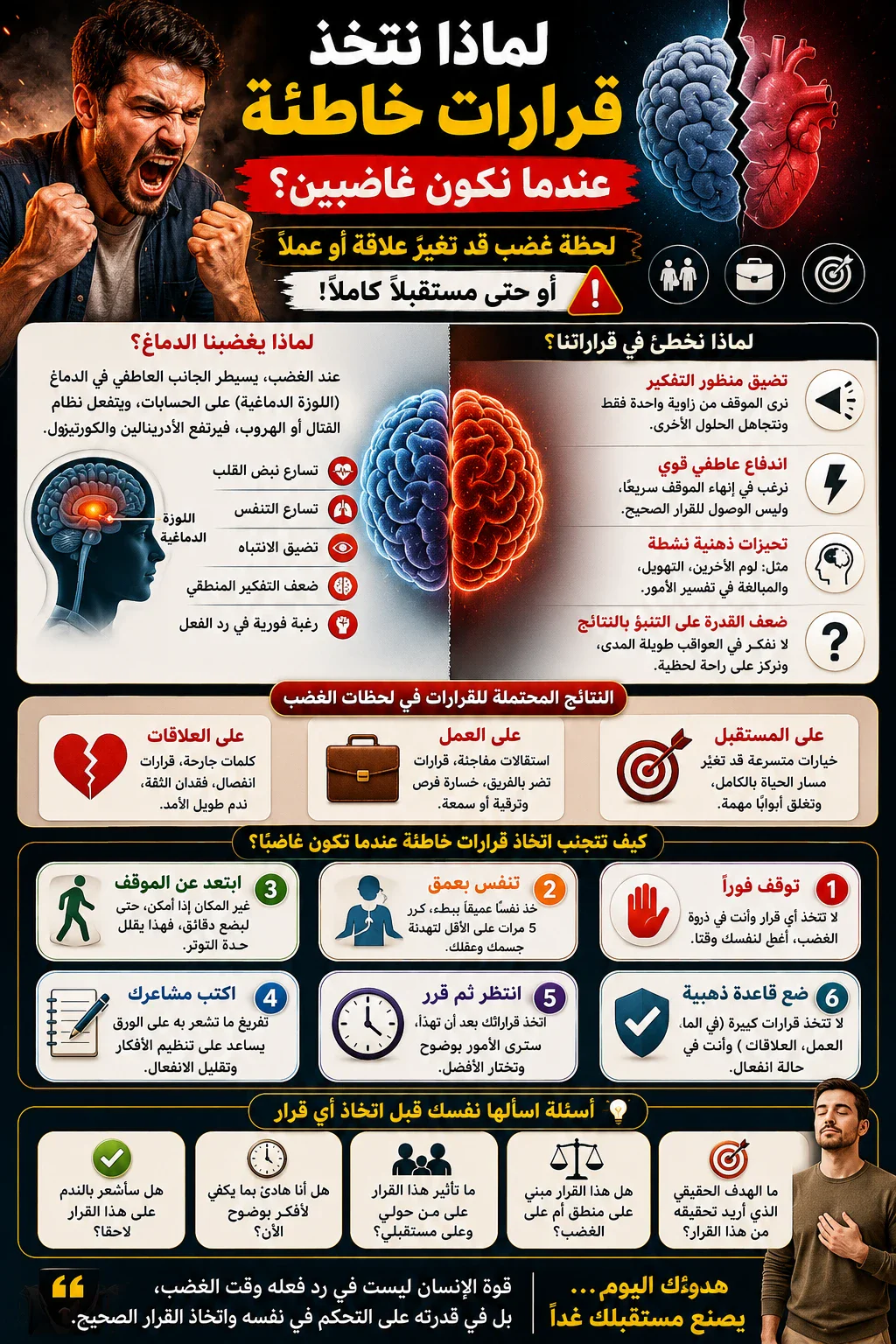 image about لماذا نتخذ قرارات خاطئة عندما نكون غاضبين؟.. لحظة غضب قد تغيّر علاقة أو عملًا أو حتى مستقبلًا كاملًا!