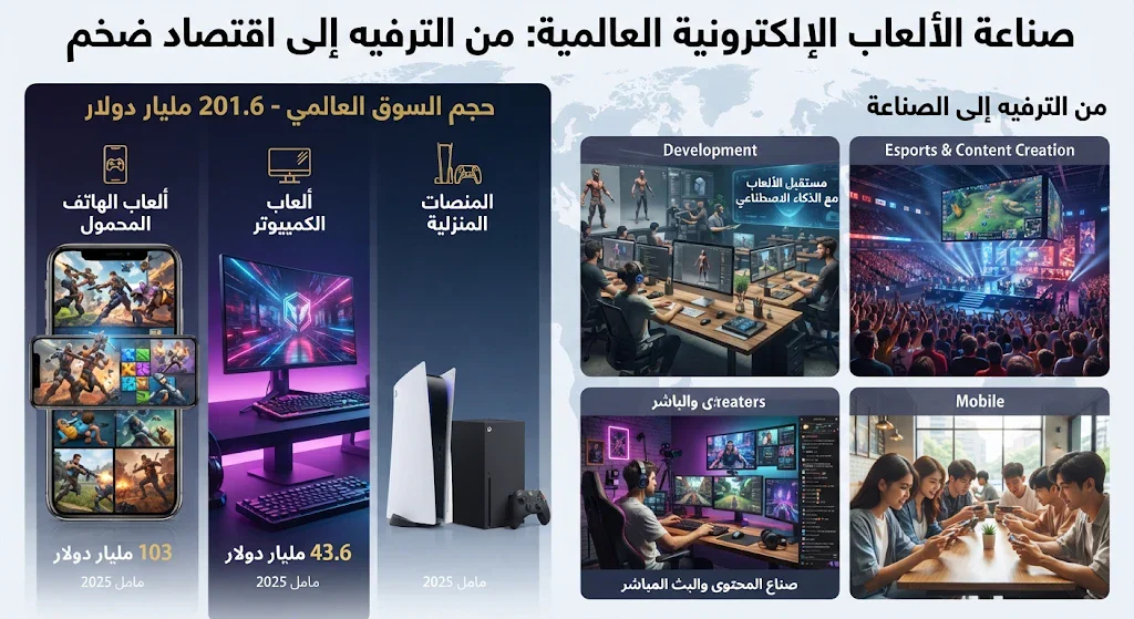 image about صناعة الألعاب الإلكترونية عالميًا: من الترفيه إلى صناعة تتجاوز 200 مليار دولار