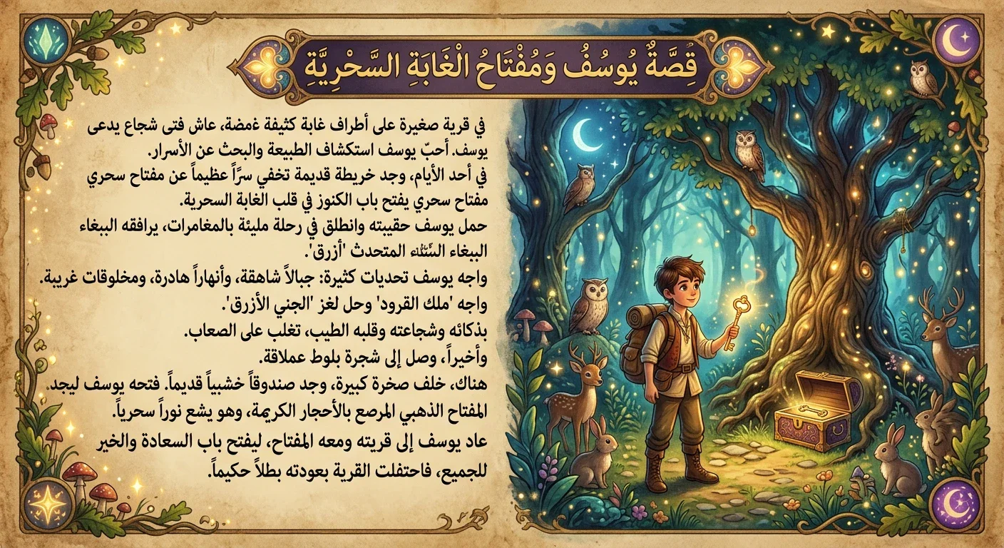image about قصه  ومفتاح الغابه السحريه