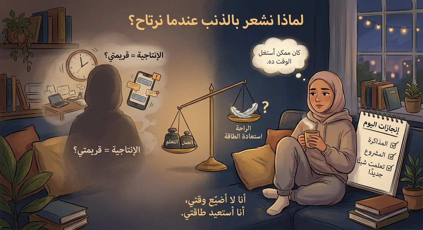 image about لماذا نشعر بالذنب عندما نرتاح؟