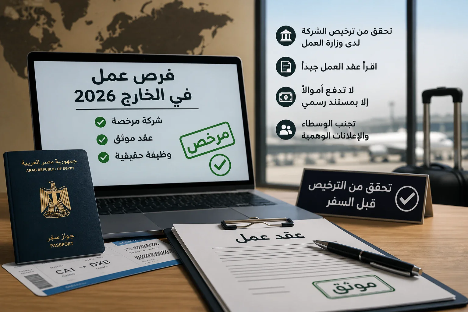 image about شركات إلحاق العمالة بالخارج 2026.. كيف تتأكد من الترخيص وتتجنب إعلانات الوظائف الوهمية؟