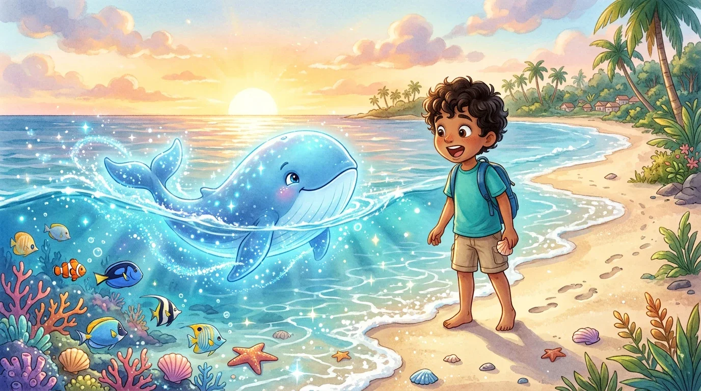 image about 🐳 آدم وحوت الضوء الأزرق