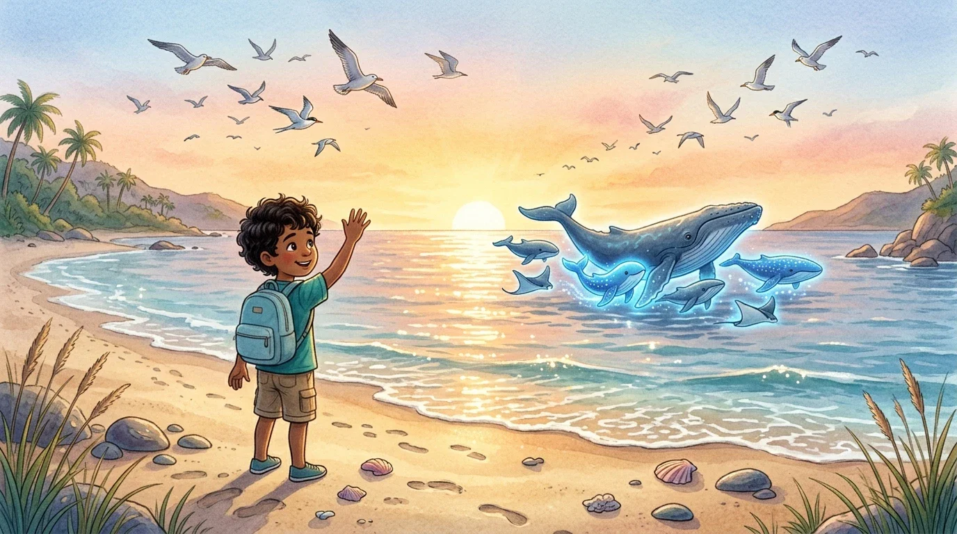 image about 🐳 آدم وحوت الضوء الأزرق