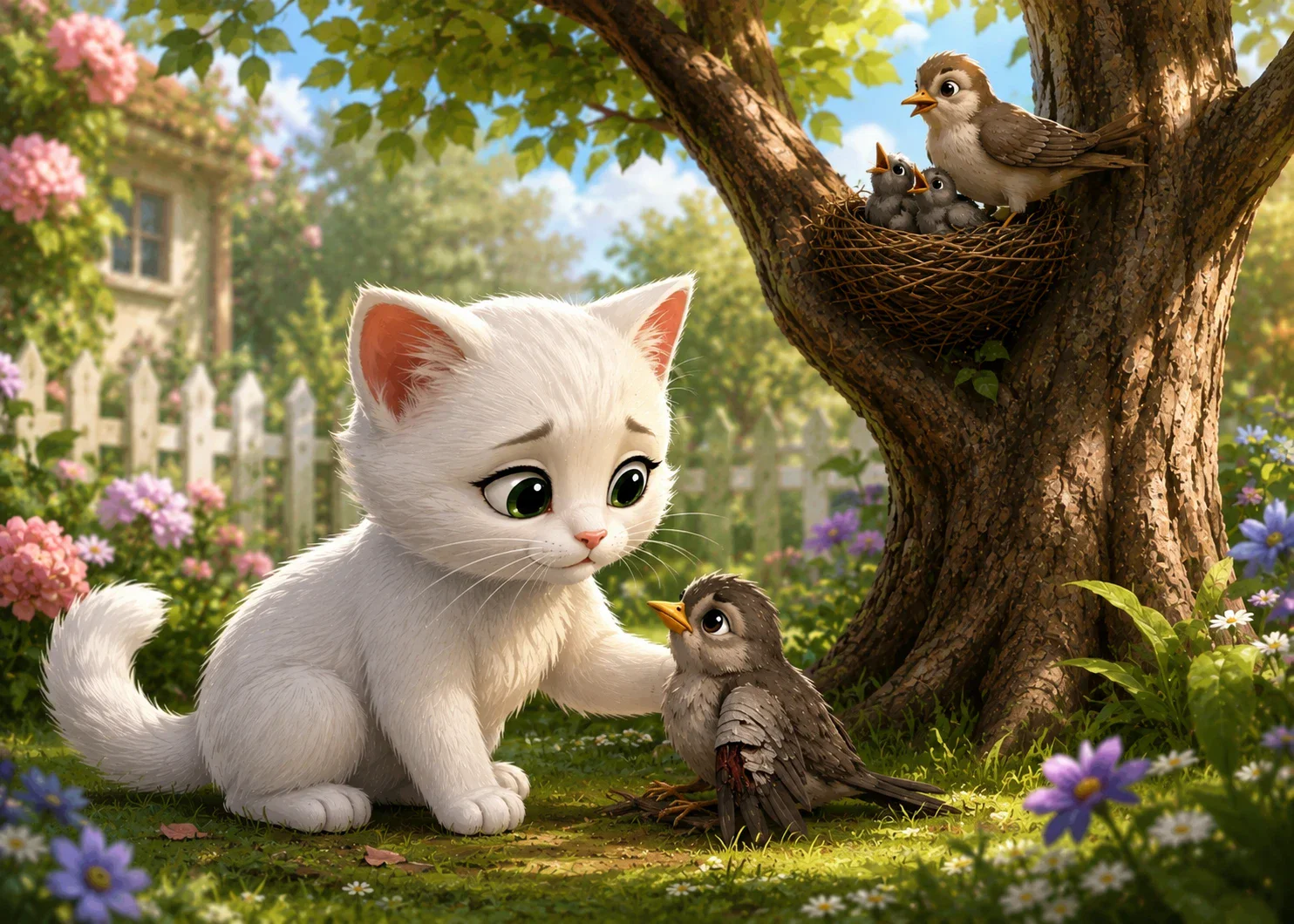 image about القطة التي أنقذت العصفور 🐱🐦