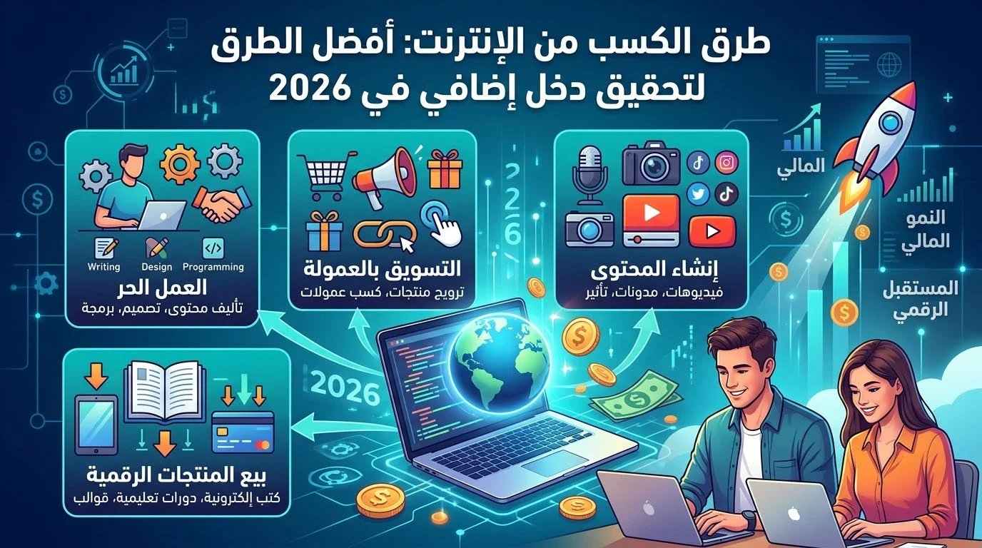 image about 💰أفضل طرق الكسب من الإنترنت وتحقيق دخل إضافي في 2026 