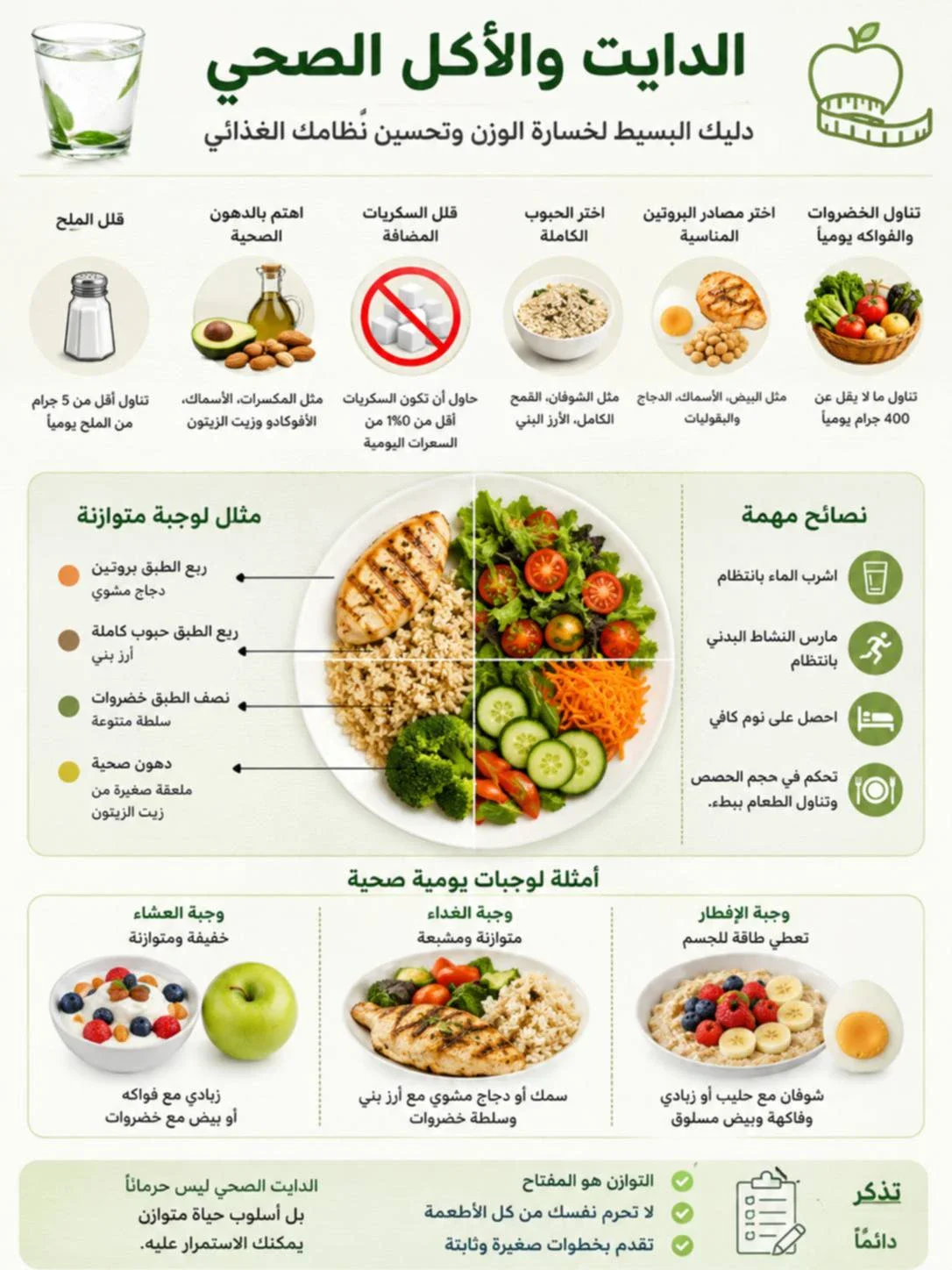image about الاكل الصحي والدايت للمبتدئين 