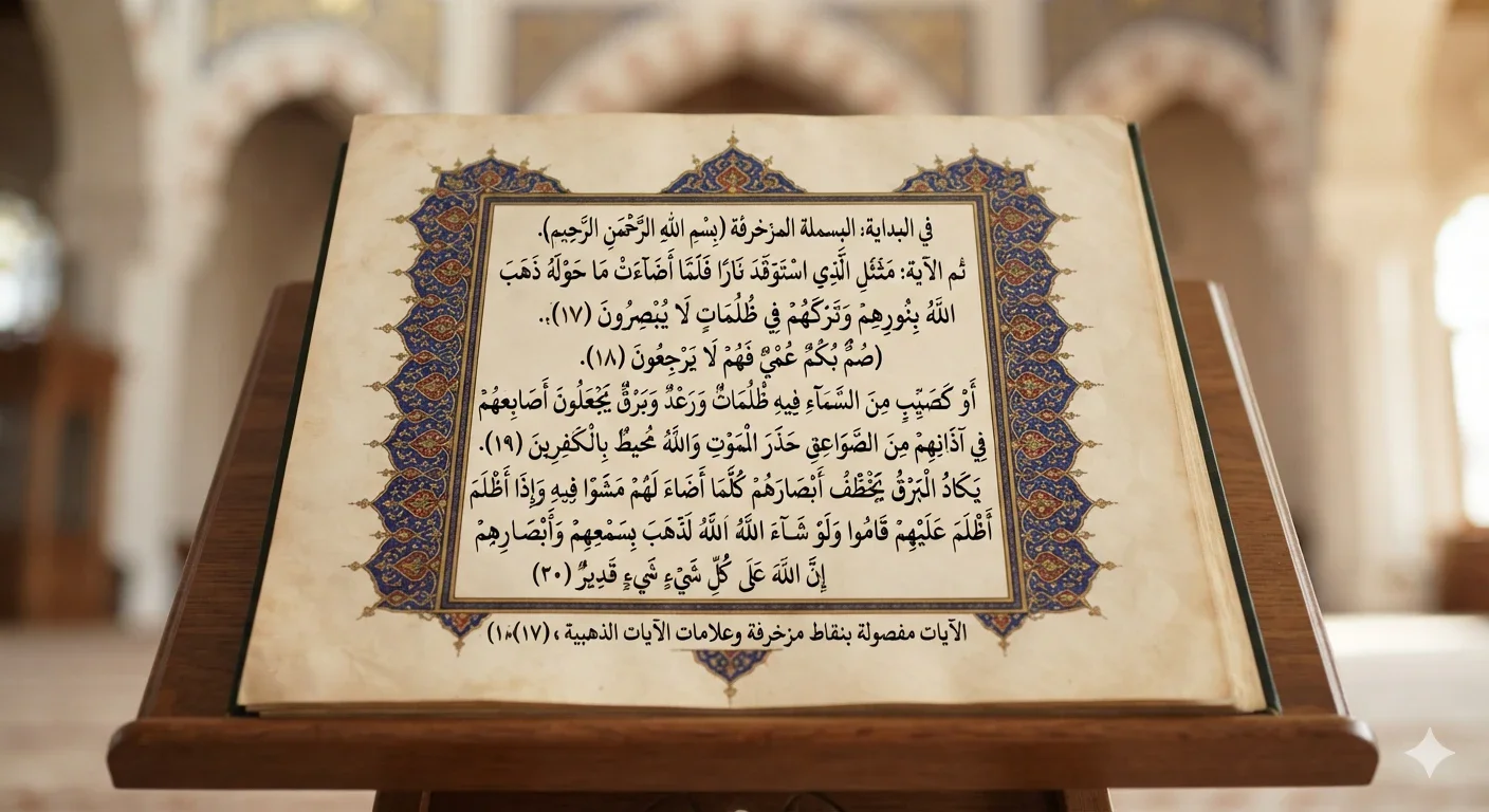 image about تفسير سورة البقرة من الاية 17 إلي 20