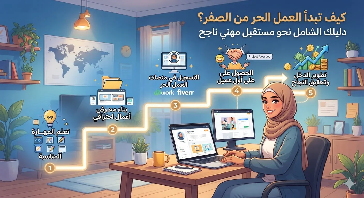 image about كيف تبدأ العمل الحر من الصفر؟