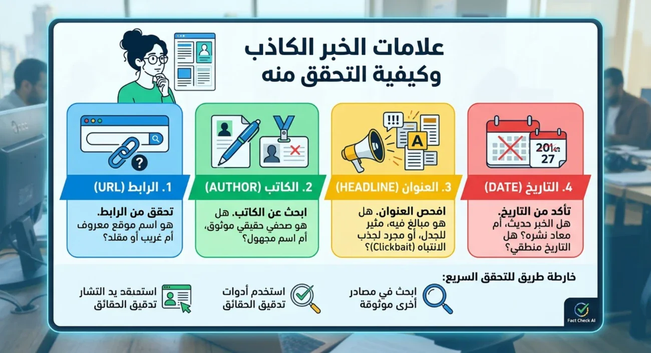 image about كيف تعرف أن الخبر الذي قرأته حقيقي أم مضلل؟ دليلك الكامل للتحقق من الأخبار