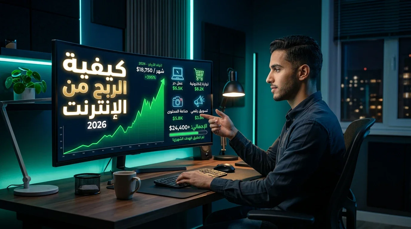 image about الربح من الإنترنت في 2026: كيف تبدأ من الصفر وتبني مصدر دخل حقيقي؟