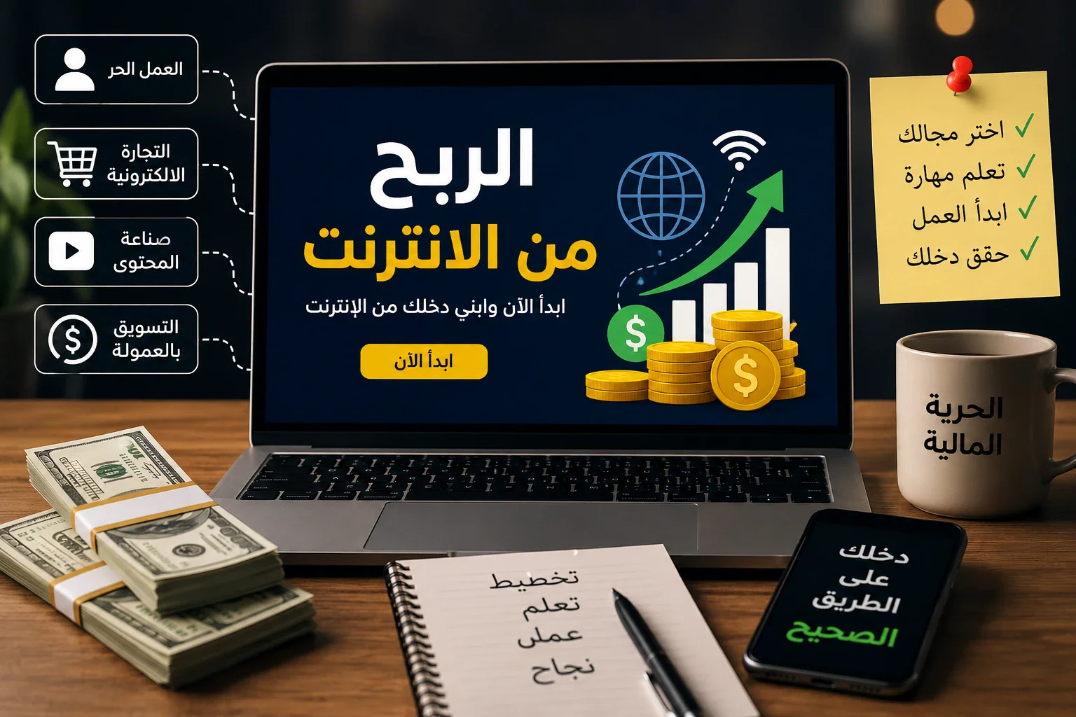 image about الربح من الإنترنت في 2026: كيف تبدأ من الصفر وتحقق دخلًا حقيقيًا