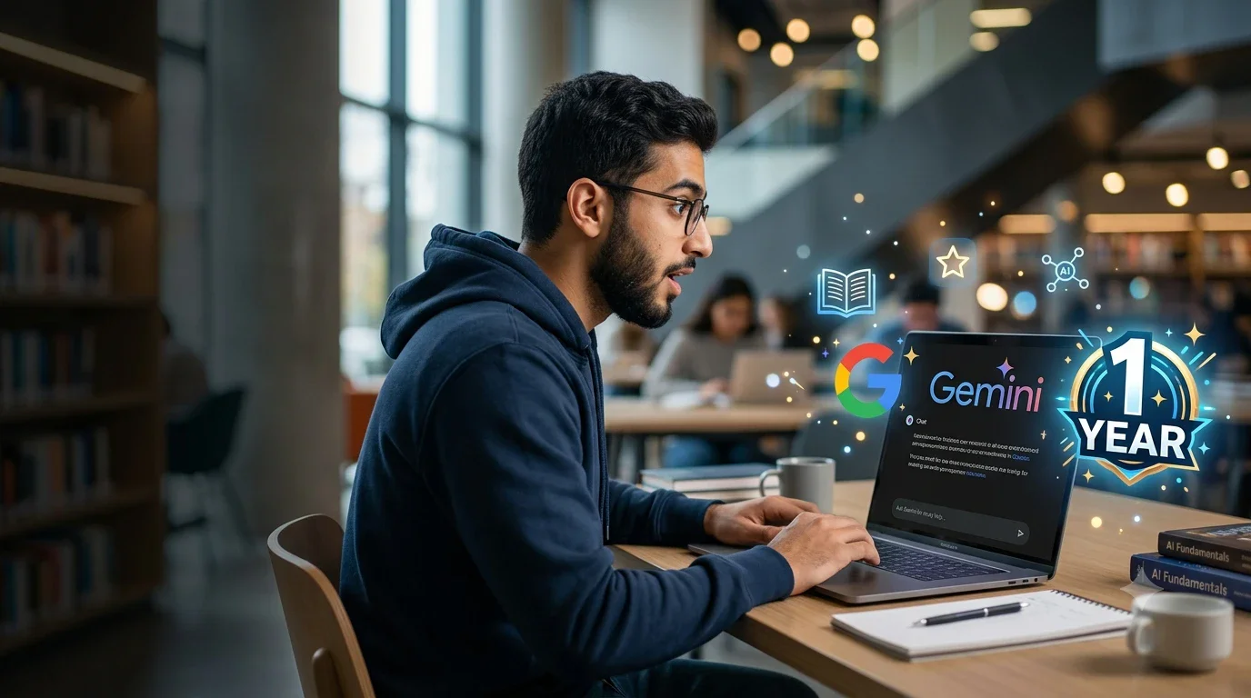 image about جوجل تفاجئ الطلاب.. سنة كاملة من Gemini مجانًا ومميزات ذكاء اصطناعي جديدة للدراسة 🤖🎓