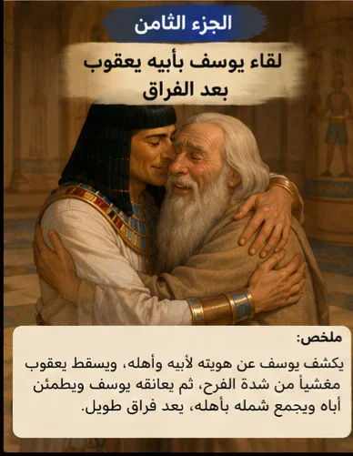 image about # الجزء الثامن — لقاء يوسف عليه السلام بأبيه وتحقيق الرؤيا