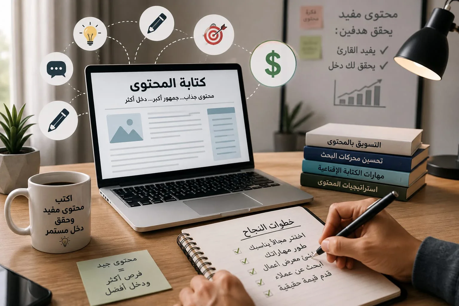 image about الربح من كتابة المحتوى: كيف تبدأ وتحصل على أول دخل لك؟