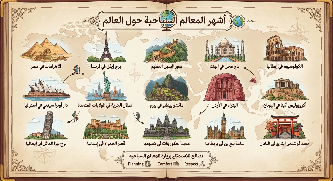 image about أشهر المعالم السياحية حول العالم