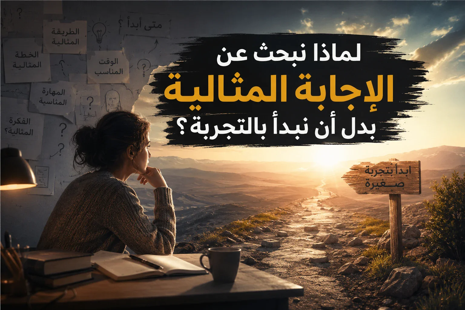 image about لماذا نبحث عن الإجابة المثالية بدل أن نبدأ بالتجربة؟