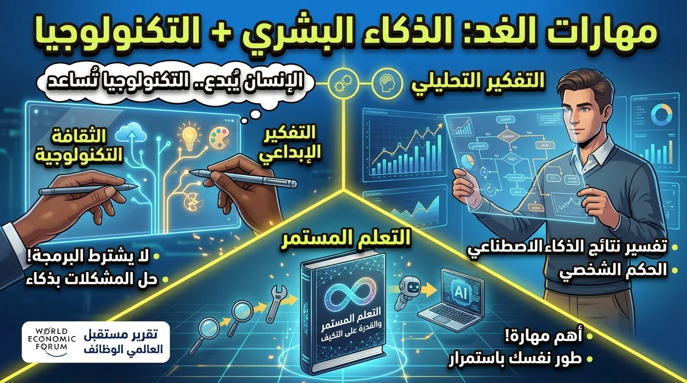 image about 7 مهارات مطلوبة في سوق العمل بسبب الذكاء الاصطناعي في 2026